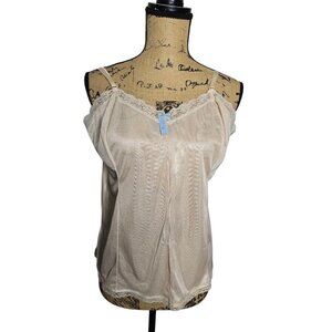 NWT Deadstock Vintage Cream Lace Trim Camisole
